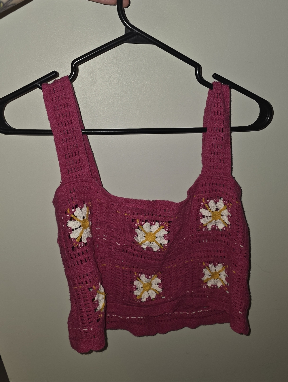 Crochet flower top